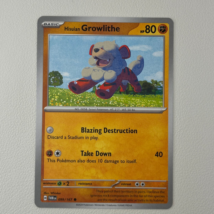 Hisuian Growlithe - Twilight Masquerade 099/167