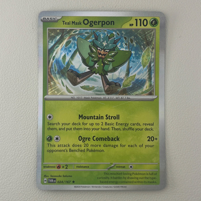 Teal Mask Ogerpon - Holo - Twilight Masquerade 024/167