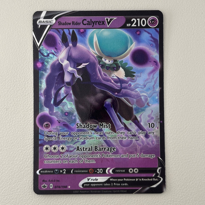 Shadow Rider Calyrex V - Holo - Chilling Reign 074/198