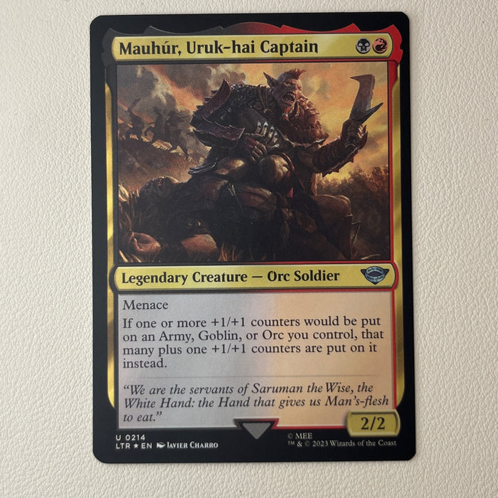 Mauhúr, Uruk-hai Captain - Foil - The Lord of the Rings: Tales of Middle-earth 0214