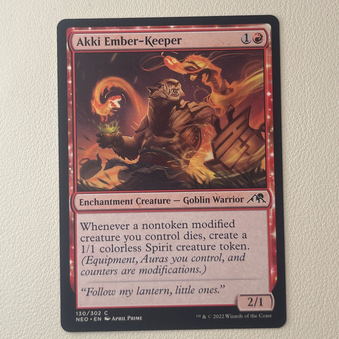 Akki Ember-Keeper - Kamigawa: Neon Dynasty 130