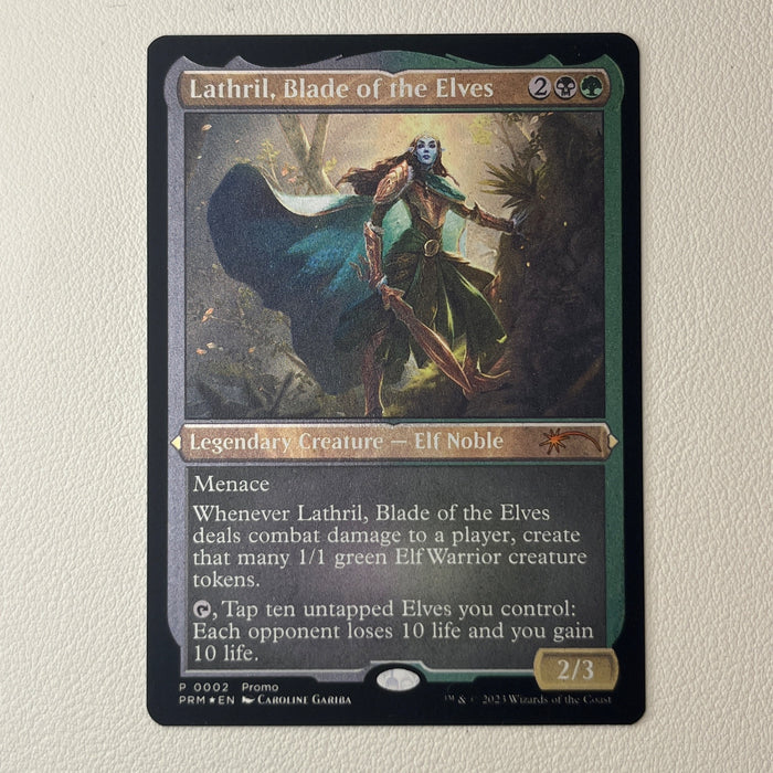 Lathril, Blade of the Elves - Etched Foil - Kaldheim Promos 2★