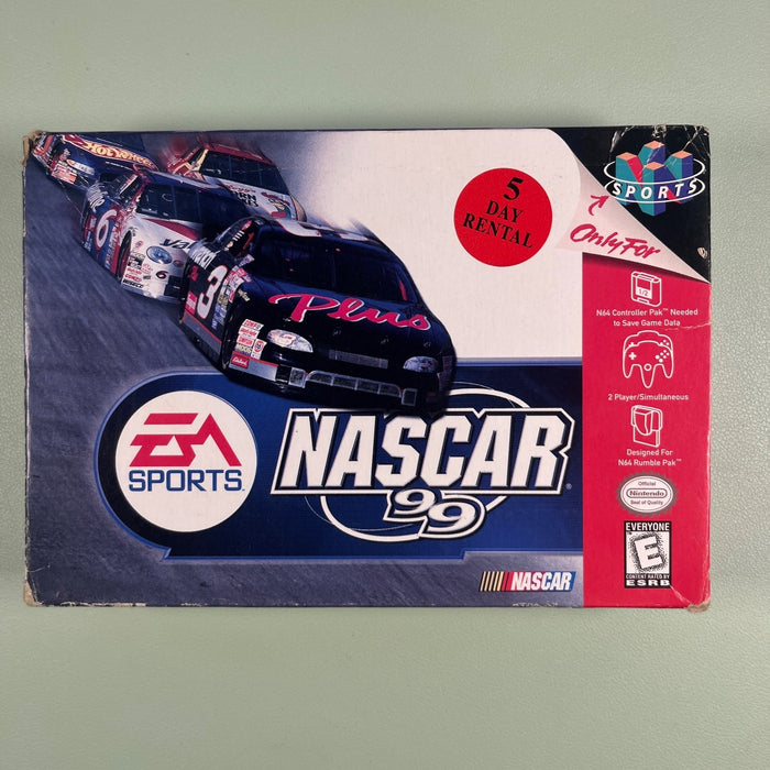 NASCAR 99 N64 Nintendo 64 Original Box Only - Sun Faded Panel, No Game