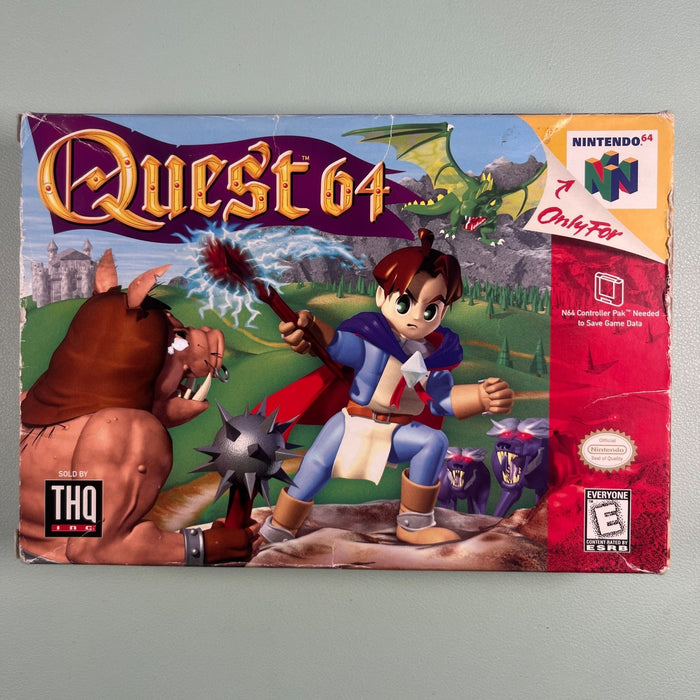 Quest 64 N64 Nintendo 64 Original Box Only - No Game
