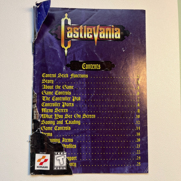Castlevania manual photo 1
