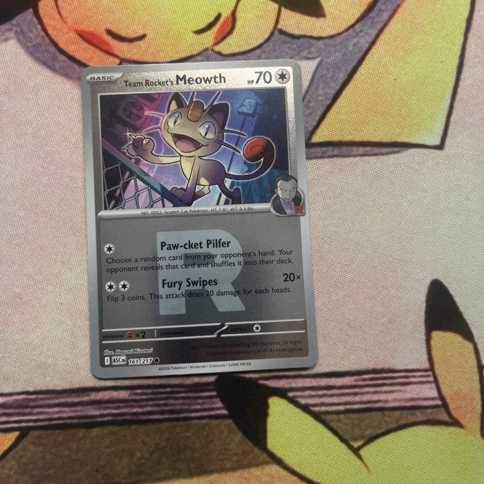 Team Rocket's Meowth - Team Rocket Reverse Holo - Ascended Heroes 161/217