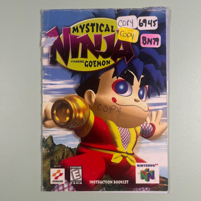 Mystical Ninja Starring Goemon N64 Original Instruction Manual