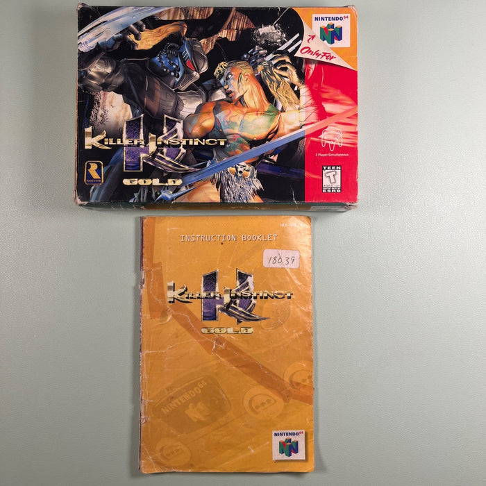 Killer Instinct Gold N64 Nintendo 64 Original Box and Manual - Rough