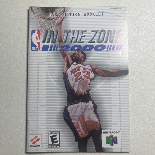 NBA In the Zone 2000 manual photo 1