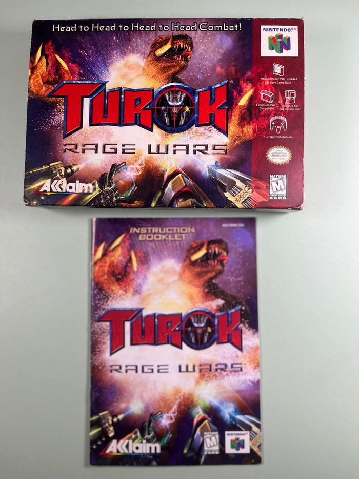Turok Rage Wars N64 Nintendo 64 Original Box and Manual - No Game