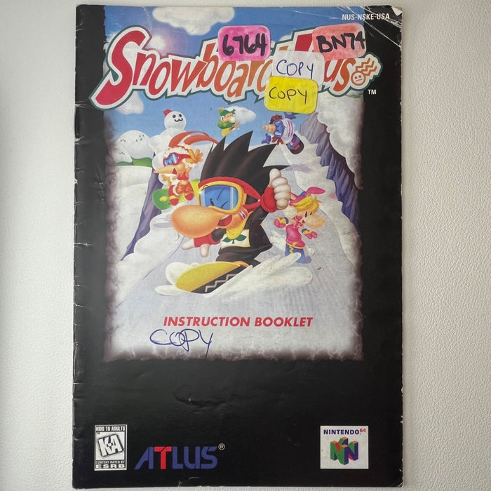 Snowboard Kids N64 Nintendo 64 Original Instruction Manual Only