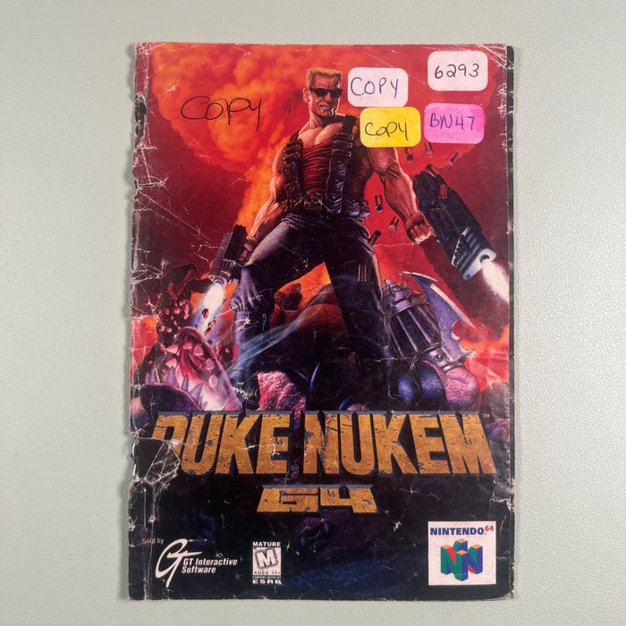 Duke Nukem 64 N64 Nintendo 64 Original Instruction Manual