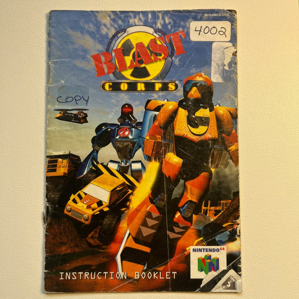 Blast Corps manual photo 1