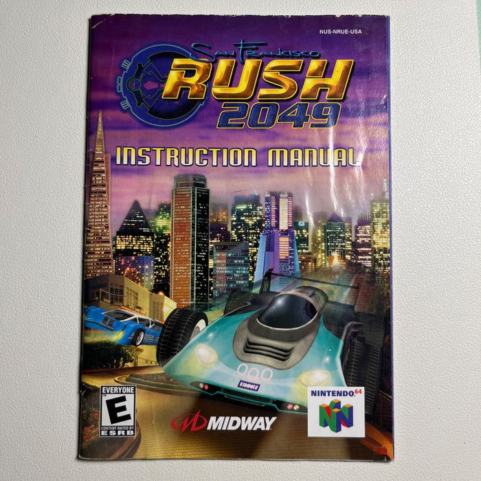 San Francisco Rush 2049 N64 Nintendo 64 Original Instruction Manual Only