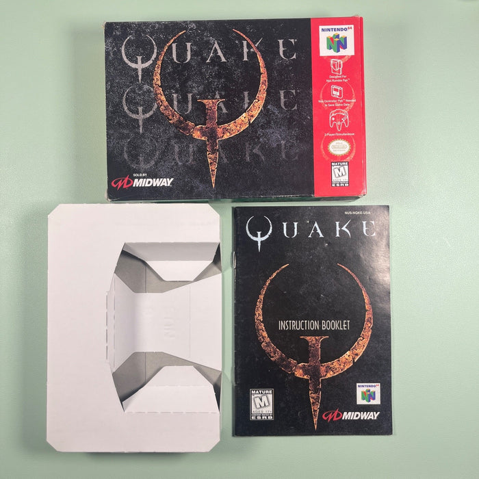 Quake N64 Nintendo 64 Original Box and Manual with Liner