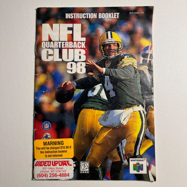 NFL Quarterback Club 98 manual photo 1