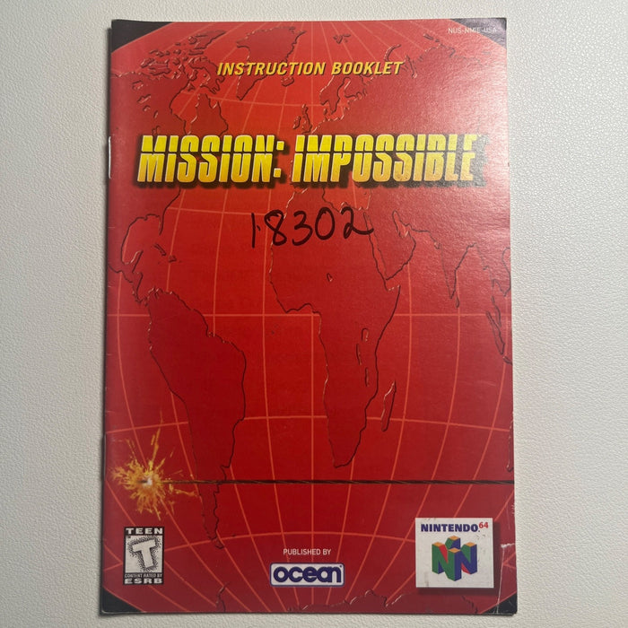Mission Impossible N64 Nintendo 64 Original Instruction Manual Only