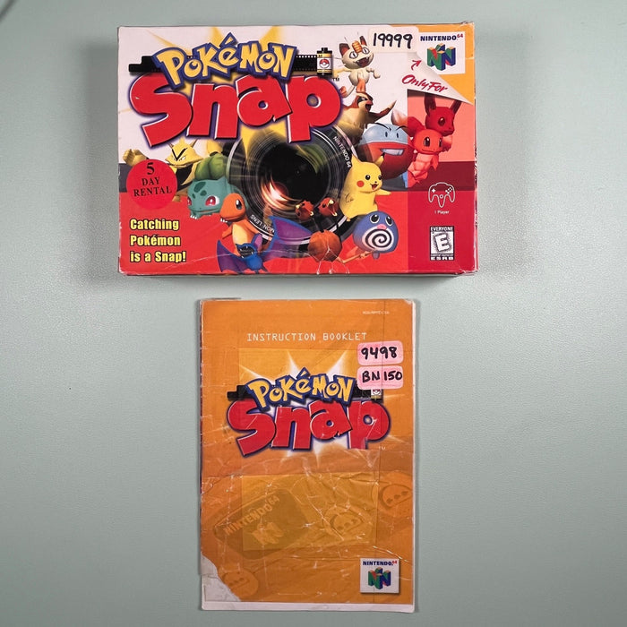 Pokemon Snap N64 Nintendo 64 Original Box and Manual - Ex-Rental