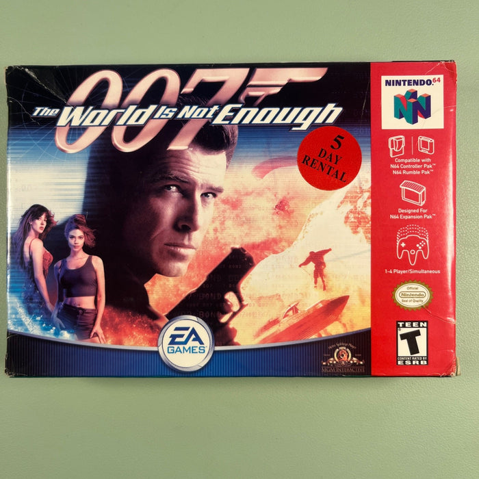 007 The World Is Not Enough N64 Box Only - Sun Faded Front, No Game