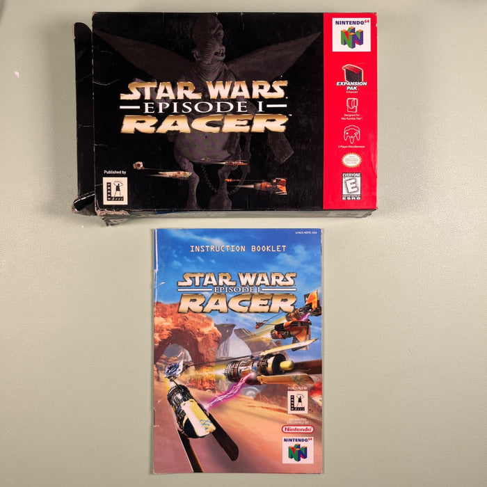 Star Wars Episode I Racer N64 Nintendo 64 Original Box and Manual
