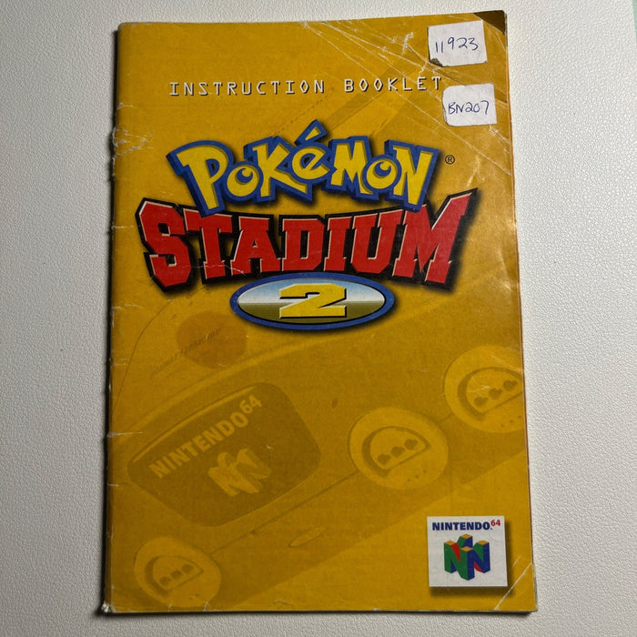 Pokemon Stadium 2 N64 Nintendo 64 Original Instruction Manual - Cover Detached