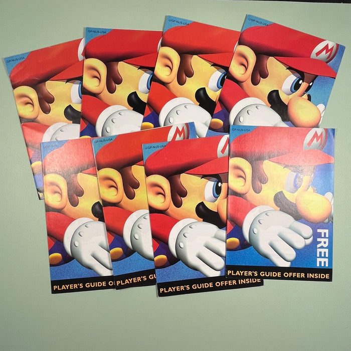 Nintendo 64 Player's Guide Offer Insert Lot of 8 - Mario Art, GP-NUS-USA