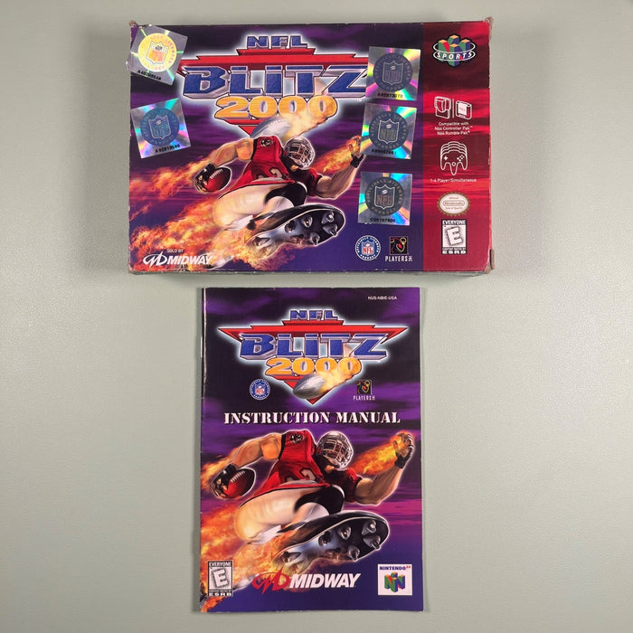 NFL Blitz 2000 N64 Nintendo 64 Original Box and Manual with Liner