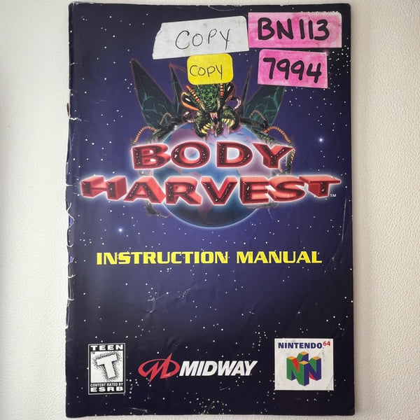 Body Harvest manual photo 1
