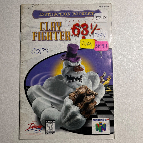 Clay Fighter 63⅓ manual photo 1