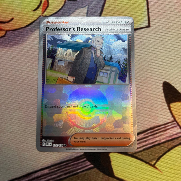 Professor's Research [Professor Rowan] - Pokeball Reverse Holo - Prismatic Evolutions 124/131