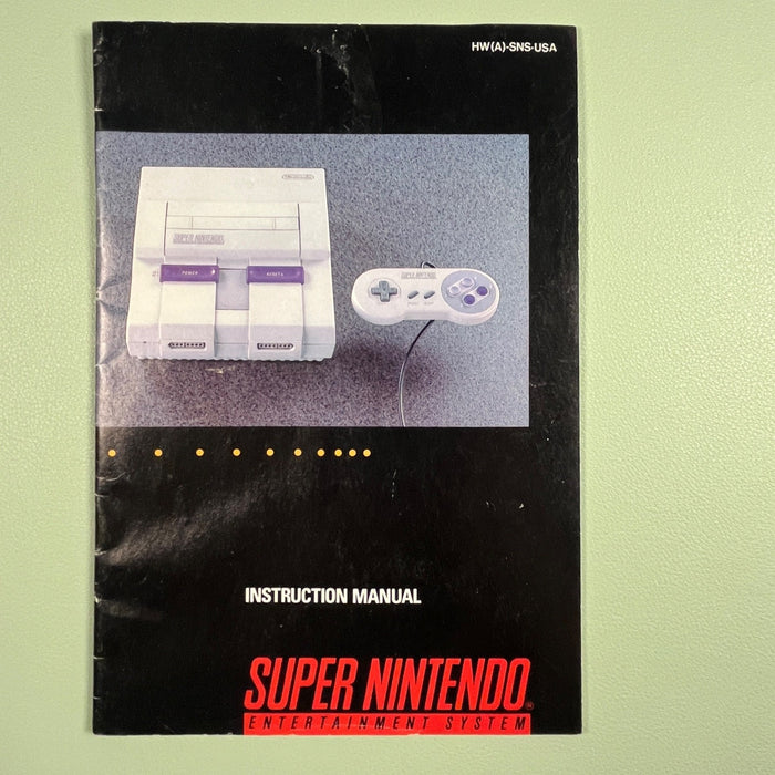Super Nintendo SNES Console Instruction Manual HW(A)-SNS-USA - Manual Only