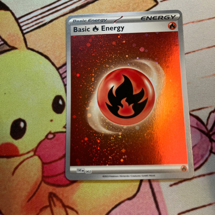 Basic Fire Energy - Cosmos Holo - Scarlet & Violet Energy 002