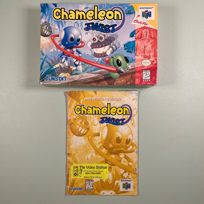 Chameleon Twist N64 Nintendo 64 Original Box and Manual - No Game