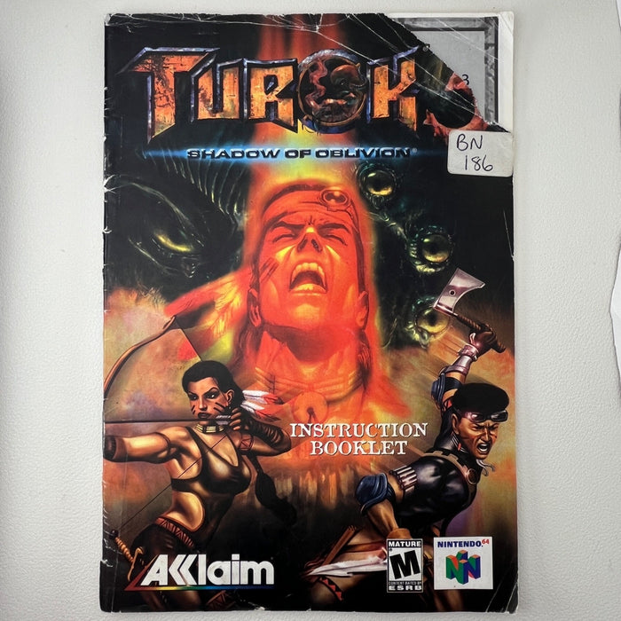 Turok 3 Shadow of Oblivion N64 Nintendo 64 Original Instruction Manual Only