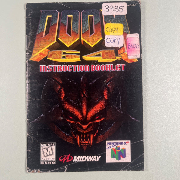 Doom 64 manual photo 1