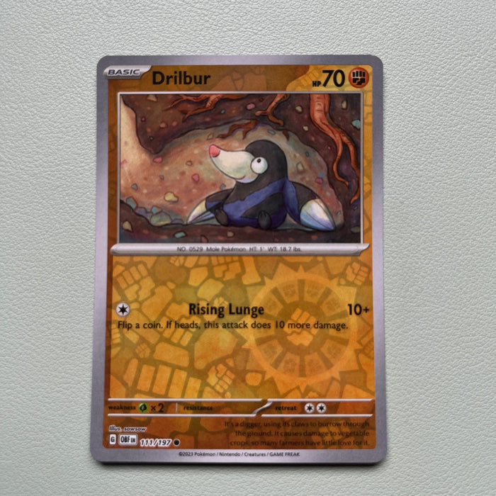 Drilbur - Reverse Holo - Obsidian Flames 111/197