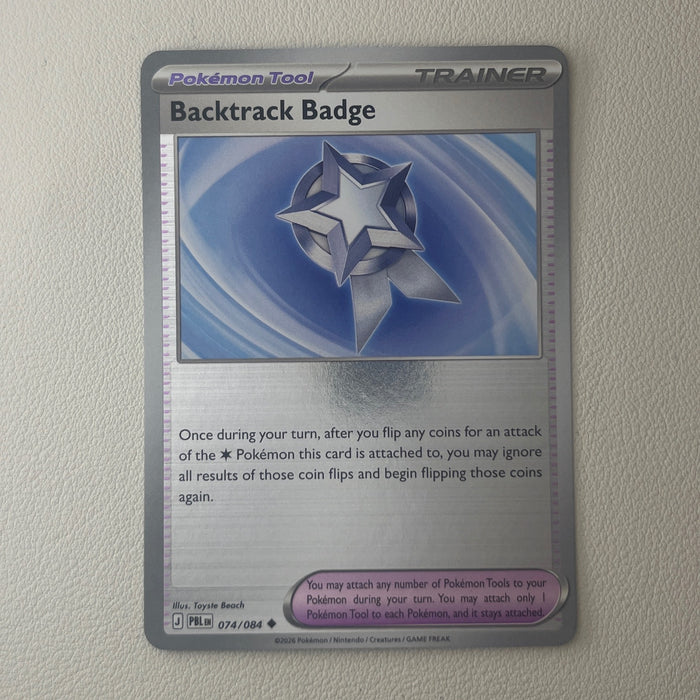 Backtrack Badge - Reverse Holo - Pitch Black 074/084