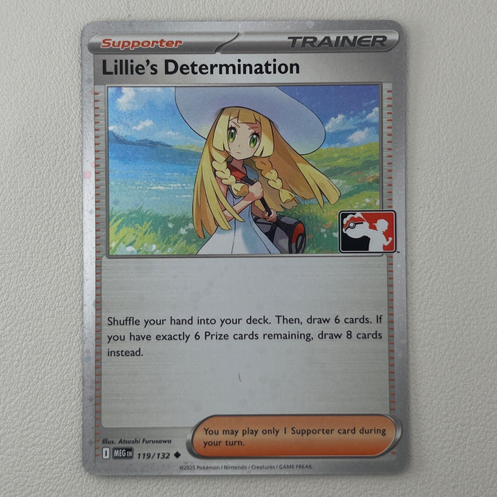 Lillie's Determination - Cosmos Holo - Play! Prize Pack Stamp - Mega Evolution 119/132