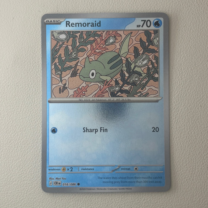 Remoraid - Reverse Holo - Chaos Rising 016/086