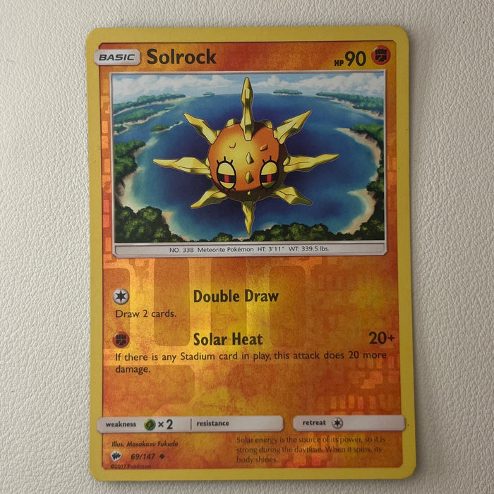 Solrock - Reverse Holo - Burning Shadows 69/147