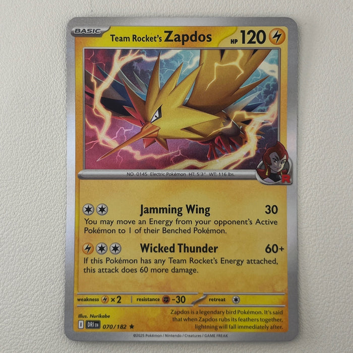 Team Rocket's Zapdos - Holo - Destined Rivals 070/182