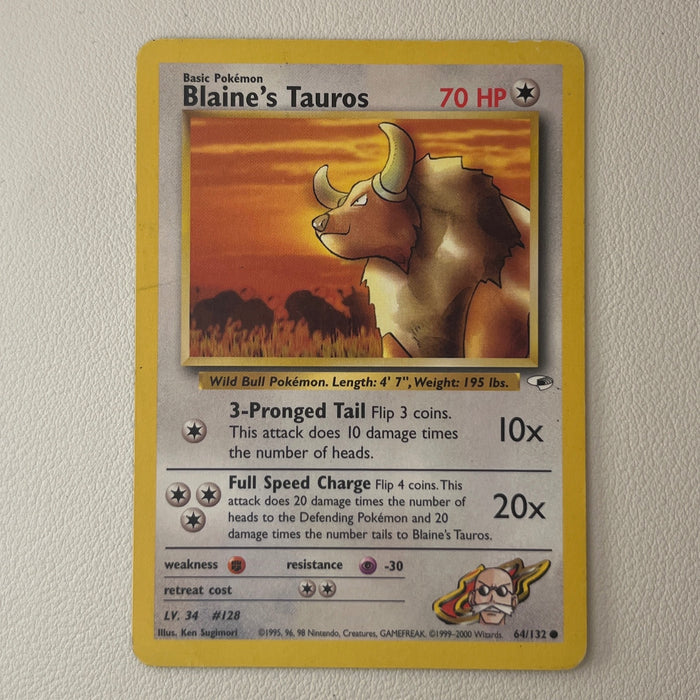 Blaine's Tauros - Unlimited - Gym Heroes 64/132