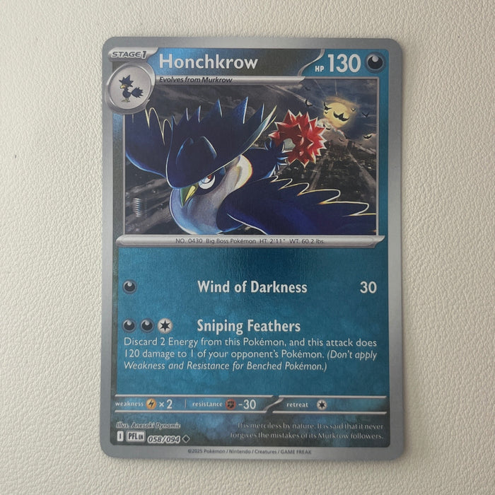 Honchkrow - Reverse Holo - Phantasmal Flames 058/094