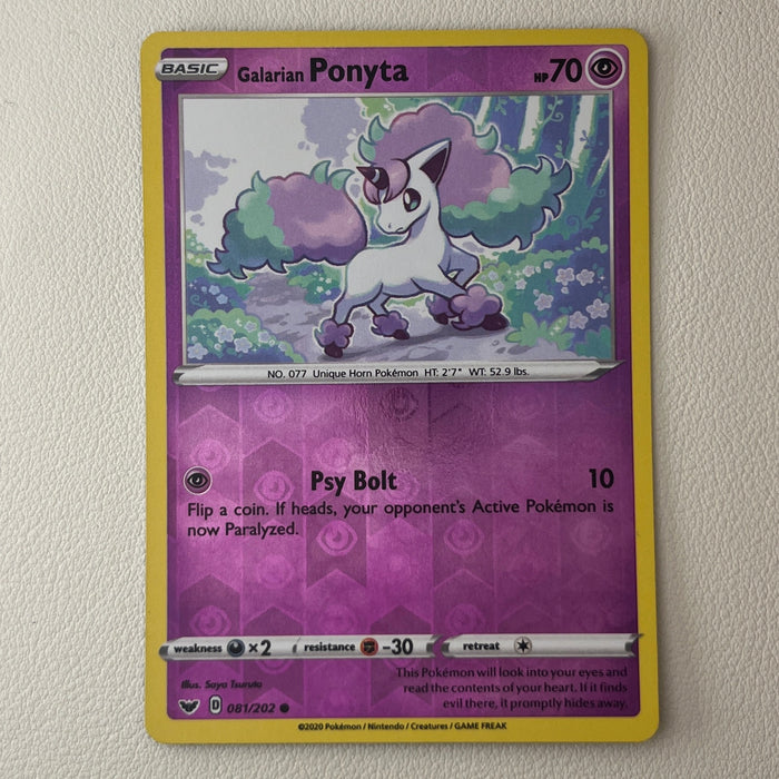 Galarian Ponyta - Reverse Holo - Sword & Shield 081/202