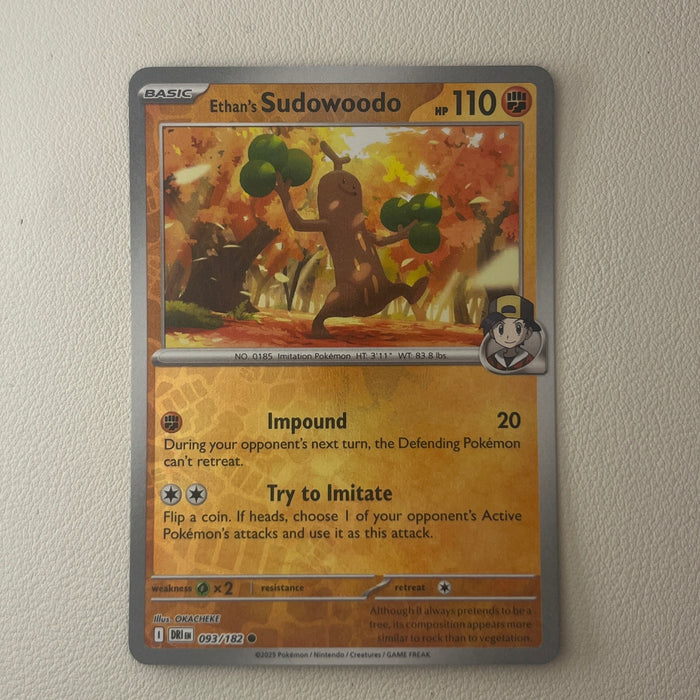 Ethan's Sudowoodo - Reverse Holo - Destined Rivals 093/182