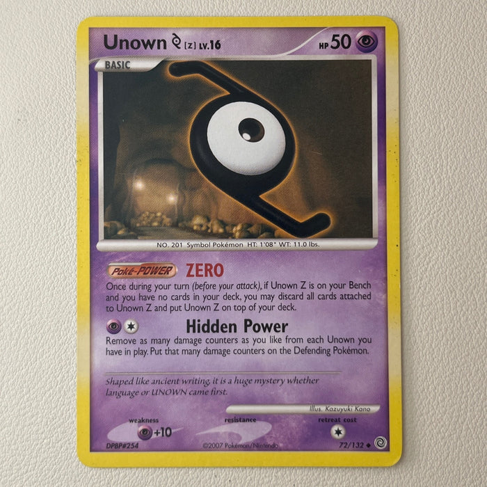 Unown [Z] - Secret Wonders 72/132