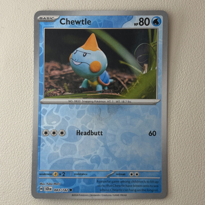 Chewtle - Reverse Holo - Stellar Crown 043/142