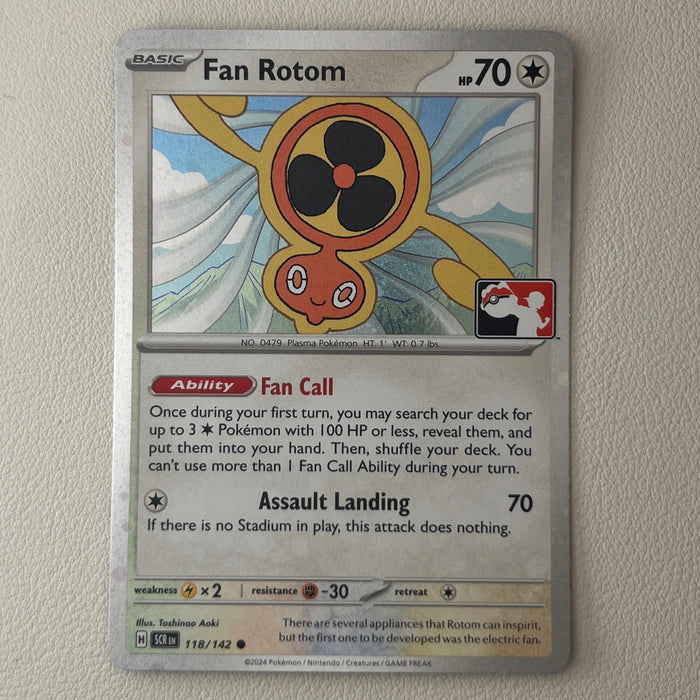 Fan Rotom - Holo - Play! Prize Pack Stamp - Stellar Crown 118/142